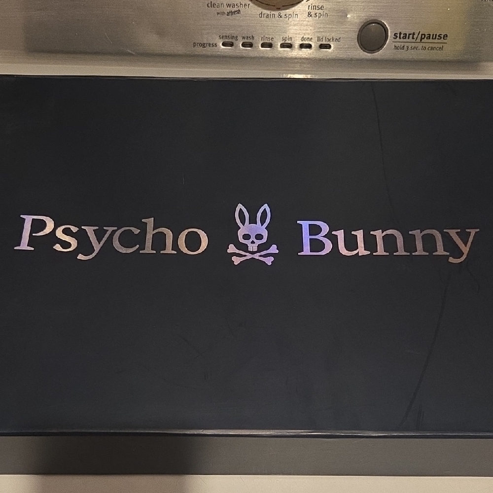 Psycho Bunny Iridescent Logo Black Box